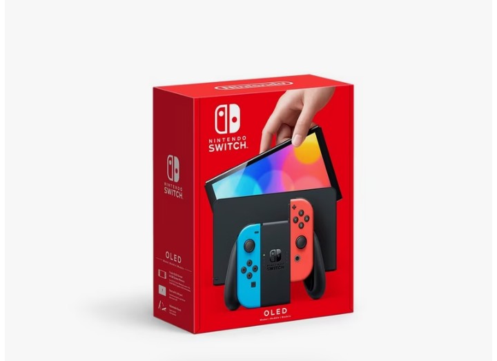 Nintendo Switch OLED Handheld Game System with Blue/Red Joy-Con