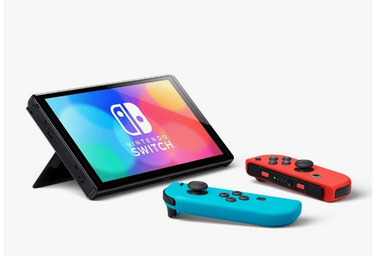 Nintendo Switch OLED Handheld Game System with Blue/Red Joy-Con