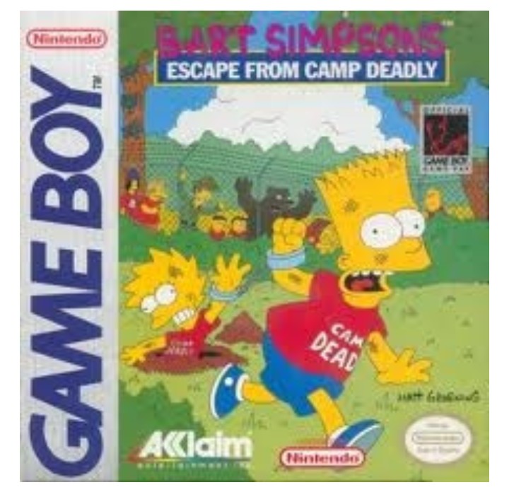 Bart Simpson's Escape From Camp Deadly - Gameboy Original