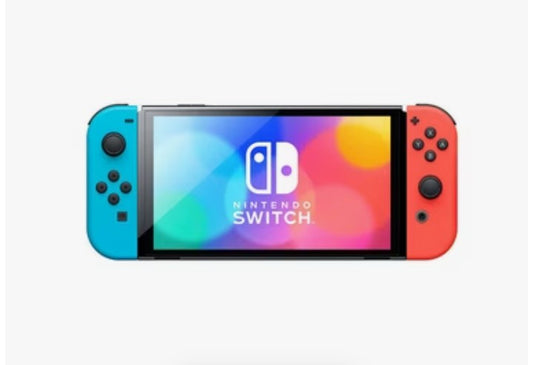 Nintendo Switch OLED Handheld Game System with Blue/Red Joy-Con