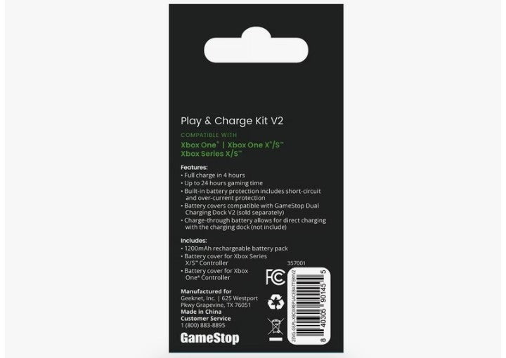 Play and Charge Kit for Xbox Series X/S and Xbox One - GameStop Brand