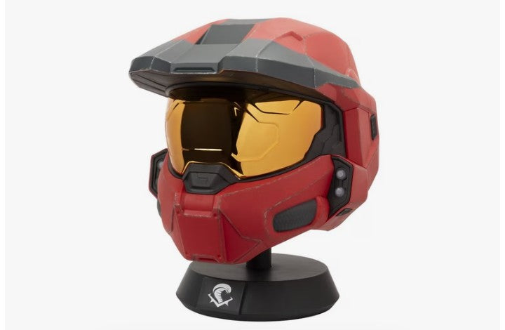 Jazwares Halo MJOLNIR War Games Helmet (Red) With Lights and Display Stand