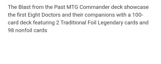 Magic The Gathering Doctor Who Commander Deck - Blast From The Past - MTG