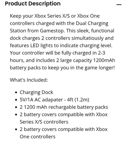 Dual Charging Dock For Xbox Series X/S and Xbox One - GameStop Brand