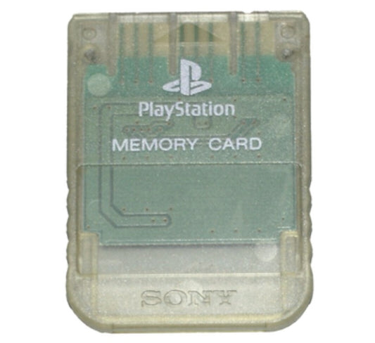 PlayStation Memory Card - Authentic - Clear