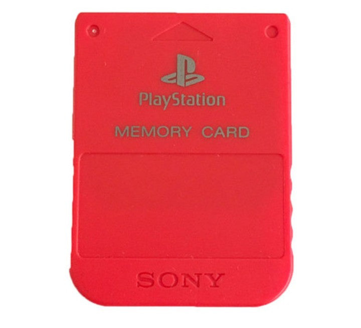 PlayStation Memory Card - Authentic - Red