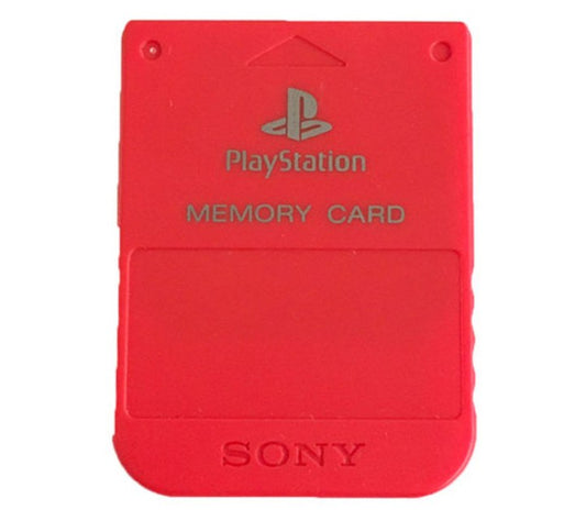 PlayStation Memory Card - Authentic - Red