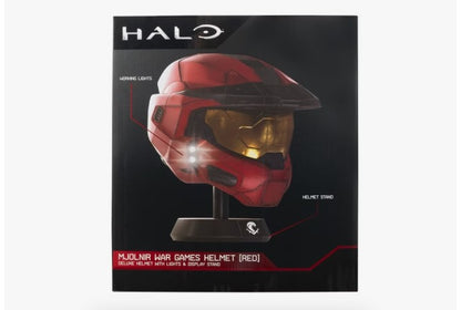 Jazwares Halo MJOLNIR War Games Helmet (Red) With Lights and Display Stand