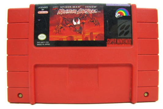 Spider Man Venom Maximum Carnage - Red Cartridge - SNES