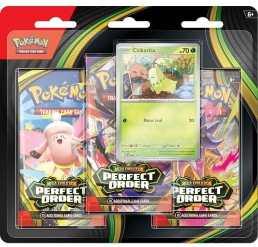 Pokemon TCG Mega Evolution - Perfect Order ME03 3 Pack Blister