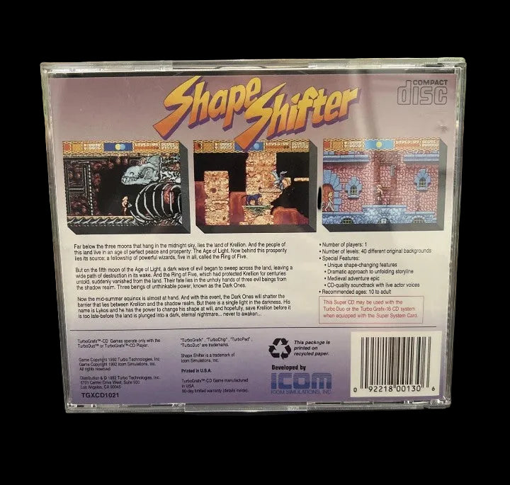 Shape Shifter - NEC Turbo Duo/ Turbo Grafx 16 CD
