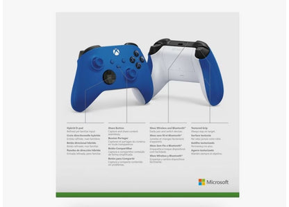 Microsoft Xbox Wireless Controller - Shock Blue - Xbox Series X/S, Xbox One, and Windows Devices