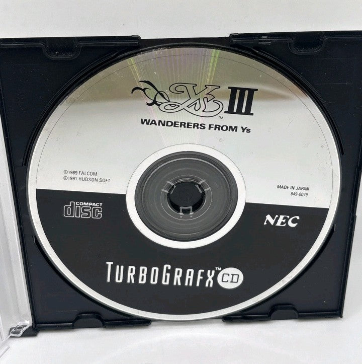 Ys 3 Wanderers From Ys - Turbo Grafx -CD