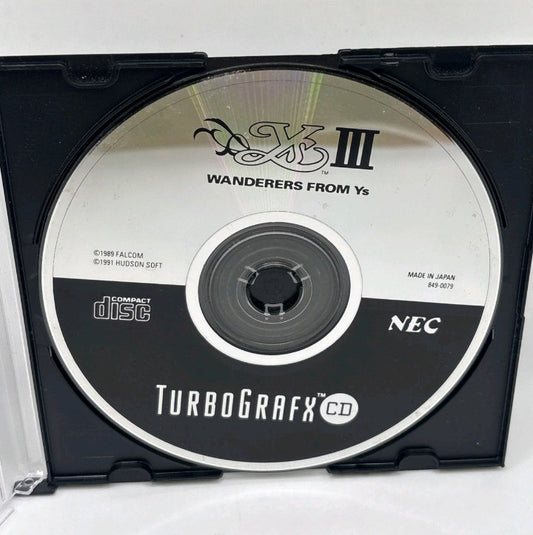Ys 3 Wanderers From Ys - Turbo Grafx -CD