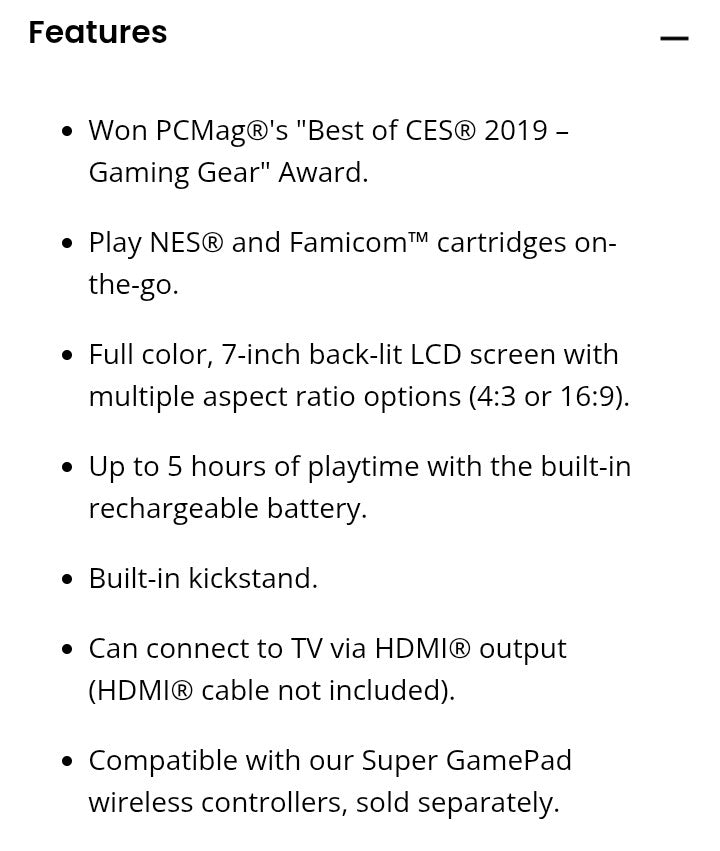 My Arcade Retro Champ Portable Gaming Console Compatible With Nintendo and Famicom Games