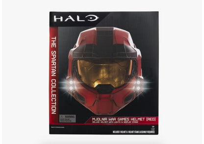 Jazwares Halo MJOLNIR War Games Helmet (Red) With Lights and Display Stand